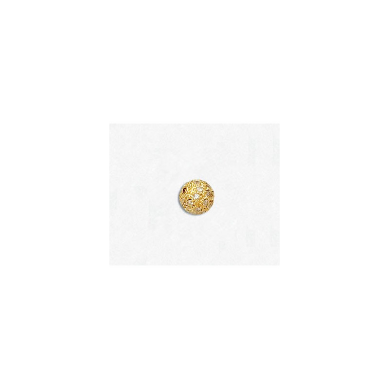 14K Złoty koralik z diamentami