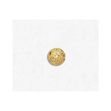 14K Złoty koralik z diamentami