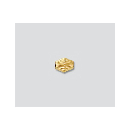 14K Złoty koralik - owal, fałdowany