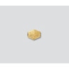 14K Złoty koralik - owal, fałdowany