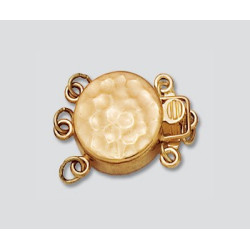 14K Złote zapięcie - koło, młotkowane