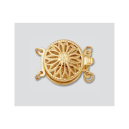 14K Złote zapięcie, okrągłem filigranowe 12.5mm
