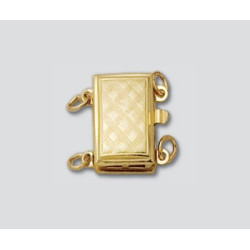 14K Złote zapięcie - prostokąt 7.45x10.75mm