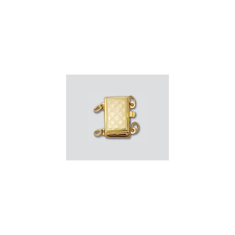 14K Złote zapięcie - prostokąt 7.45x10.75mm