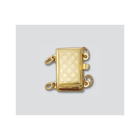 14K Złote zapięcie - prostokąt 7.45x10.75mm