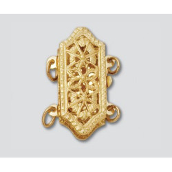 14K Złote zapięcie - fantazyjne 8.5x18mm