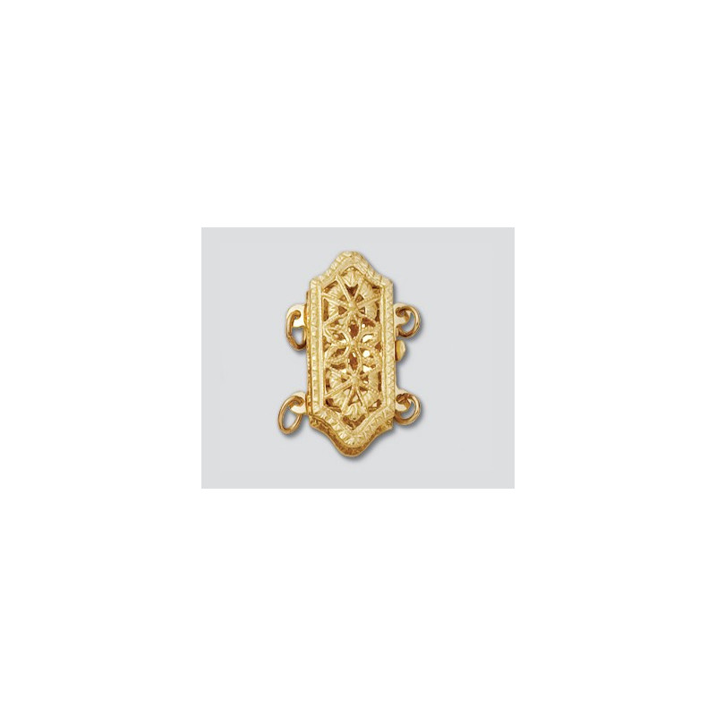 14K Złote zapięcie - fantazyjne 8.5x18mm