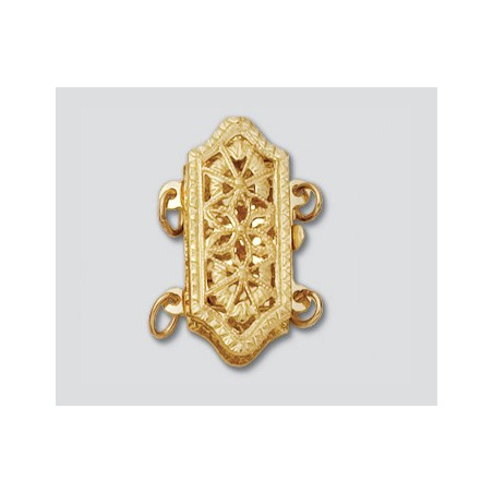 14K Złote zapięcie - fantazyjne 8.5x18mm