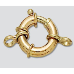 14K Złote kółko otwierane ze sprężynką - fantazyjne