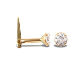 Kolczyk do nosa  3.07 mm z kamieniem