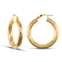 Kolczyki okrągłe - Zebra 27 mm