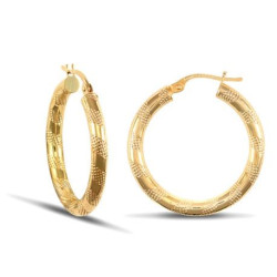 Kolczyki okrągłe - Zebra 25 mm