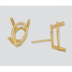 14K Złota głowica kolczyka, gruszka