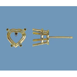 14K Złota głowica kolczyka, serce