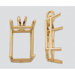 14K Złota głowica, szmaragd