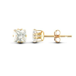 Kolczyki kwadraty z cyrkoniami 4x4 mm