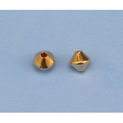 Złote podwójne stożki - koraliki 3.0mm