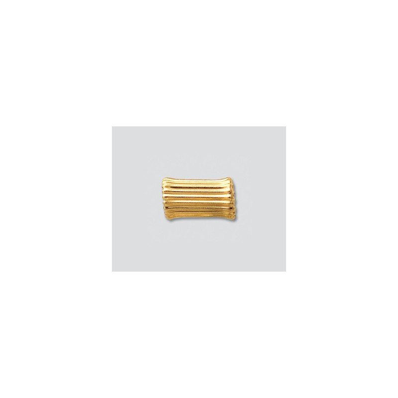 Złote koraliki rurka falista 6.5x12.5mm