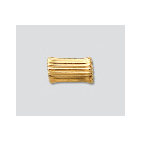 Złote koraliki rurka falista 6.5x12.5mm