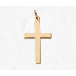 14/20 Złota zawieszka, krzyżyk 15x23mm z otworem