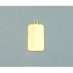 14/20 Zawieszka Gold-Filled płaska, prostokąt z oczkiem 10.5x18mm