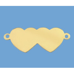 14/20 Zawieszka Gold-Filled podwójne serce 9x23mm