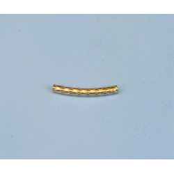 14/20 Złota rurka zakrzywiona ze wzorem 1.5X 13 mm