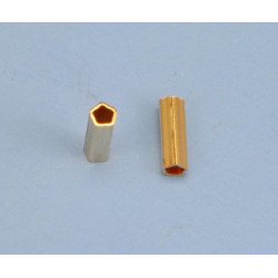 14/20 Złota rurka - łącznik pentagon 2x6mm