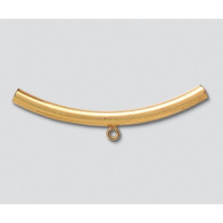 14/20 Złota rurka zakrzywiona z 1 oczkiem 3x38mm