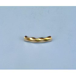 14/20 Złota rurka zakrzywiona ze wzorem 4x25 mm