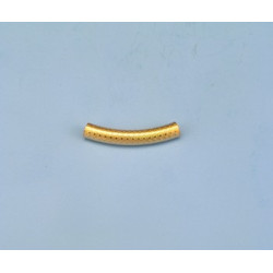 14/20 Złota rurka zakrzywiona ze wzorem 4x25 mm