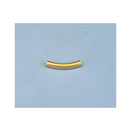 14/20 Złota rurka zakrzywiona ze wzorem 4x25 mm