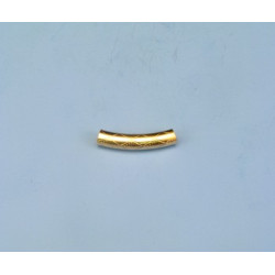 14/20 Złota rurka zakrzywiona ze wzorem 4 X 20 mm