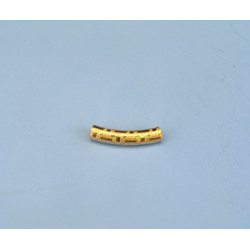 14/20 Złota rurka zakrzywiona ze wzorem 4 X 20 mm