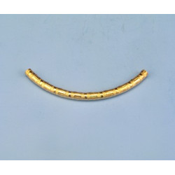 14/20 Złota rurka zakrzywiona ze wzorem 3 X 50 mm