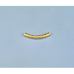 14/20 Złota rurka zakrzywiona ze wzorem 3x25mm