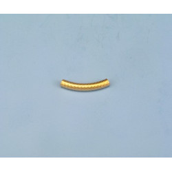 14/20 Złota zakrzywiona rurka ze wzorem 3 X 20 mm