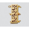 14/20 Złota zapinka, prostokąt, duży 3 zaczepy 23x9mm 3 Strand