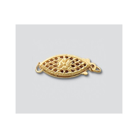 14/20 Złota sprzączka z haczykiem, filigranowa 18x6.5 mm