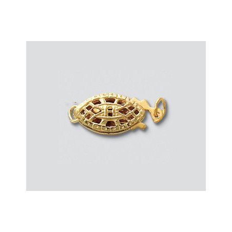 14/20 Złota sprzączka z haczykiem, filigranowa 15x6mm