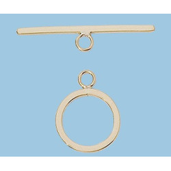 14/20 Złota sprzączka koło, płaska 14.5mm