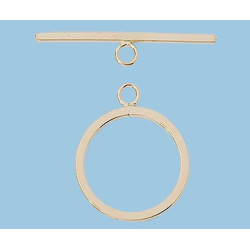 14/20 Złota sprzączka - okrąg, płaski 20mm