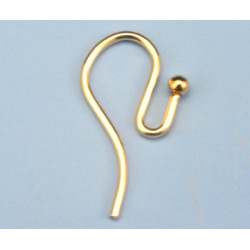 14/20 Złoty haczyk z 2mm koralikiem