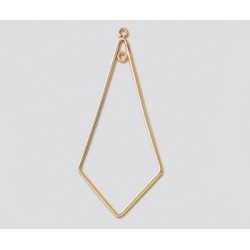 14/20 Złoty komponent, kształt diamentu  42 x 21 mm