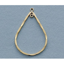 14/20 Złoty komponent, pałąk, łza, młotkowany