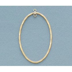 14/20 Złoty komponent, pałąk, owalny, młotkowany