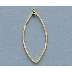 14/20 Złoty komponent, pałąk, młotkowany, stożek