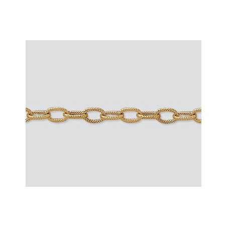 14/20K Złoty łańcuszek, oczka ze wzorkiem