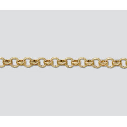 14/20K Złoty łańcuszek, oczka małe okrągłe