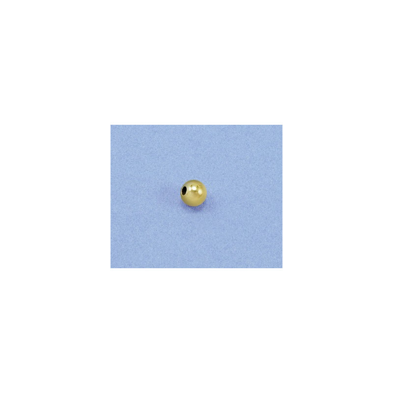 14k Złoty koralik, błyszczący 4mm duży otwór